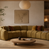Nowoczesna Sofa Narożna do Salonu Arand Line RL+R+P - Modułowa Tapicerowana Pikowana