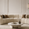 Narożna Sofa Modułowa Tapicerowana Arand Line SZL+SP4 - Nowoczesny Pikowany Narożnik Z Szezlongiem