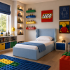 Łóżko Dziecięce Flow Kids - Tapicerowane Łóżko Z Falowanym Zagłówkiem I Pojemnikiem