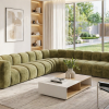 Sofa narożna modułowa tapicerowana kształt "U" Arand S+RS+S+RS+S