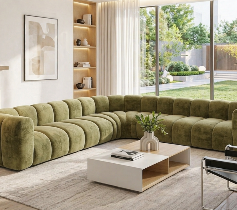 Sofa narożna modułowa tapicerowana Arand SL5+RS+SP5