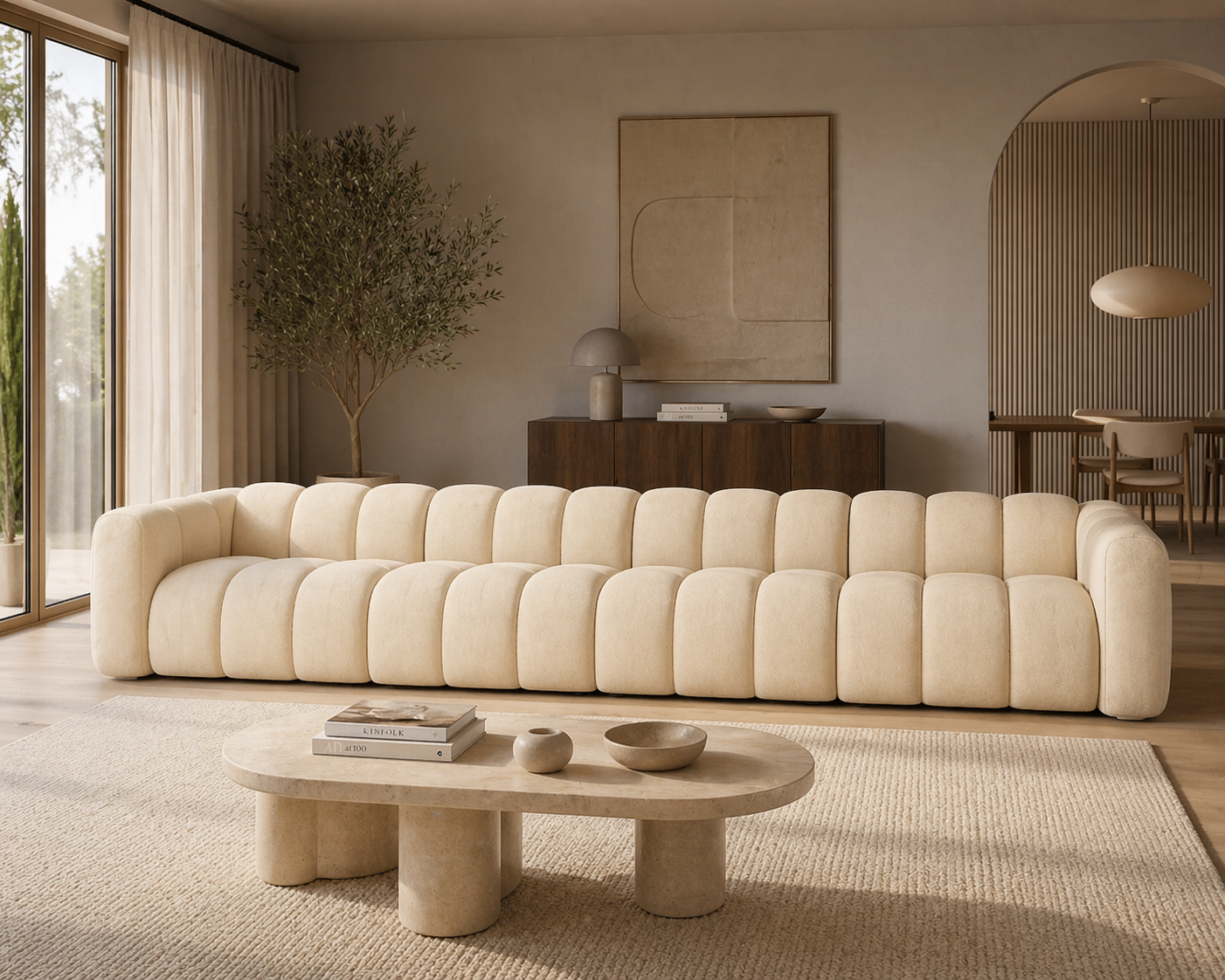 Nowoczesna sofa modułowa tapicerowana Arand SL+S+S+SP