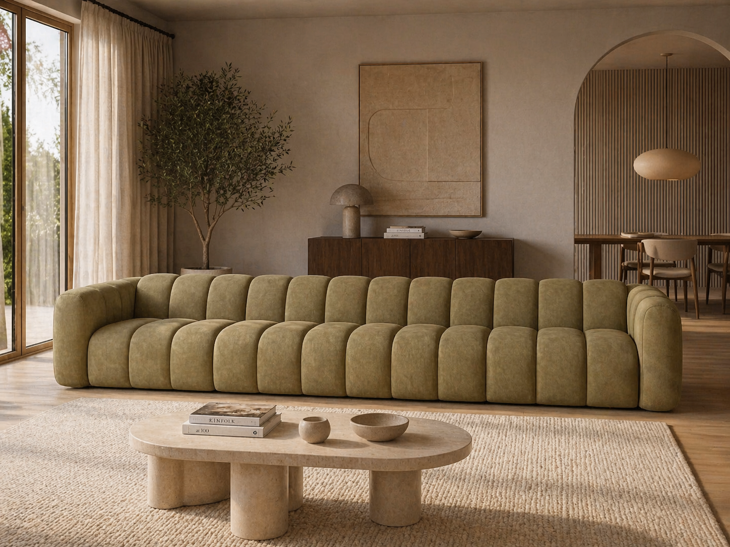 Nowoczesna sofa modułowa tapicerowana Arand SL+S+S+SP
