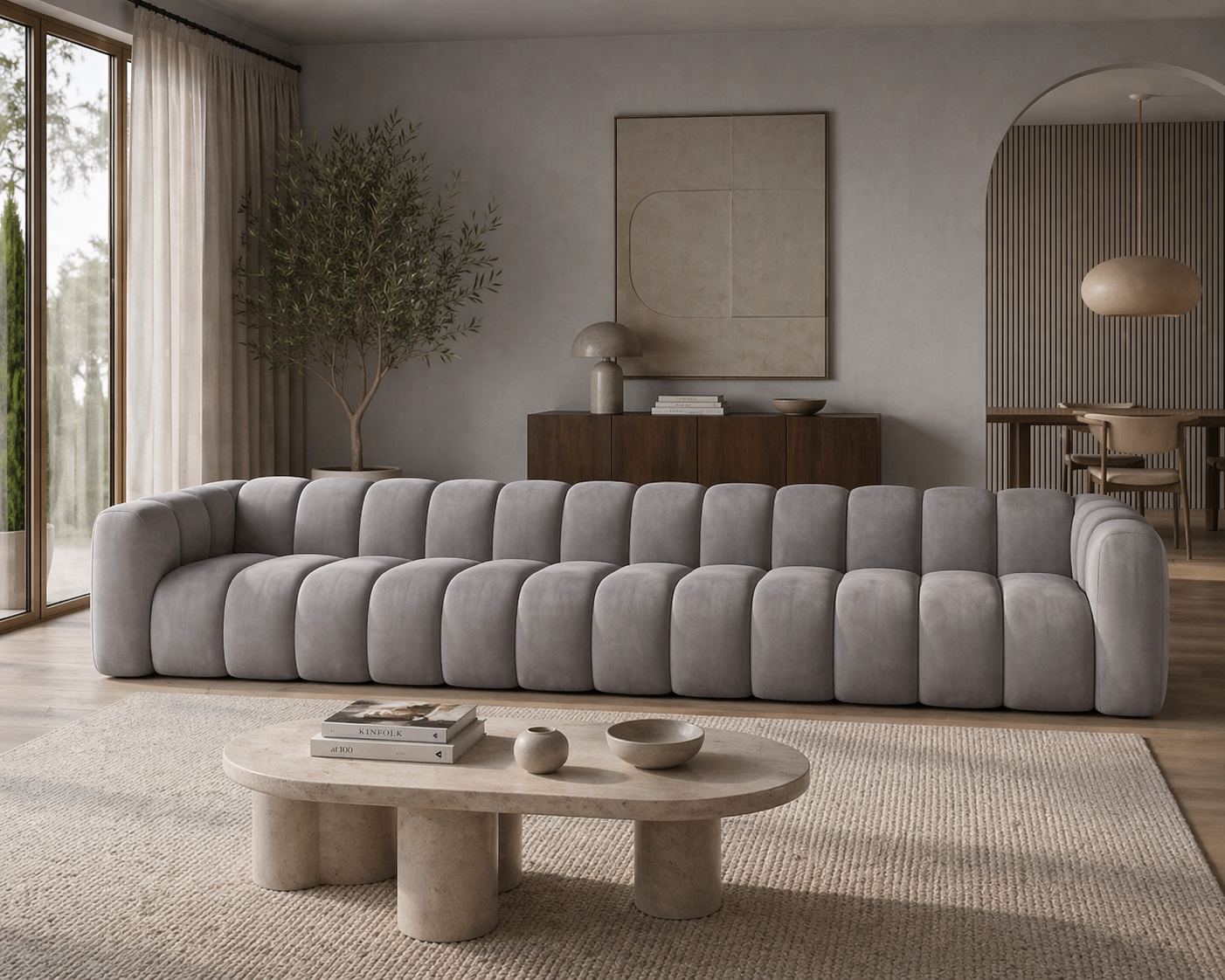 Nowoczesna sofa modułowa tapicerowana Arand SL+S+S+SP