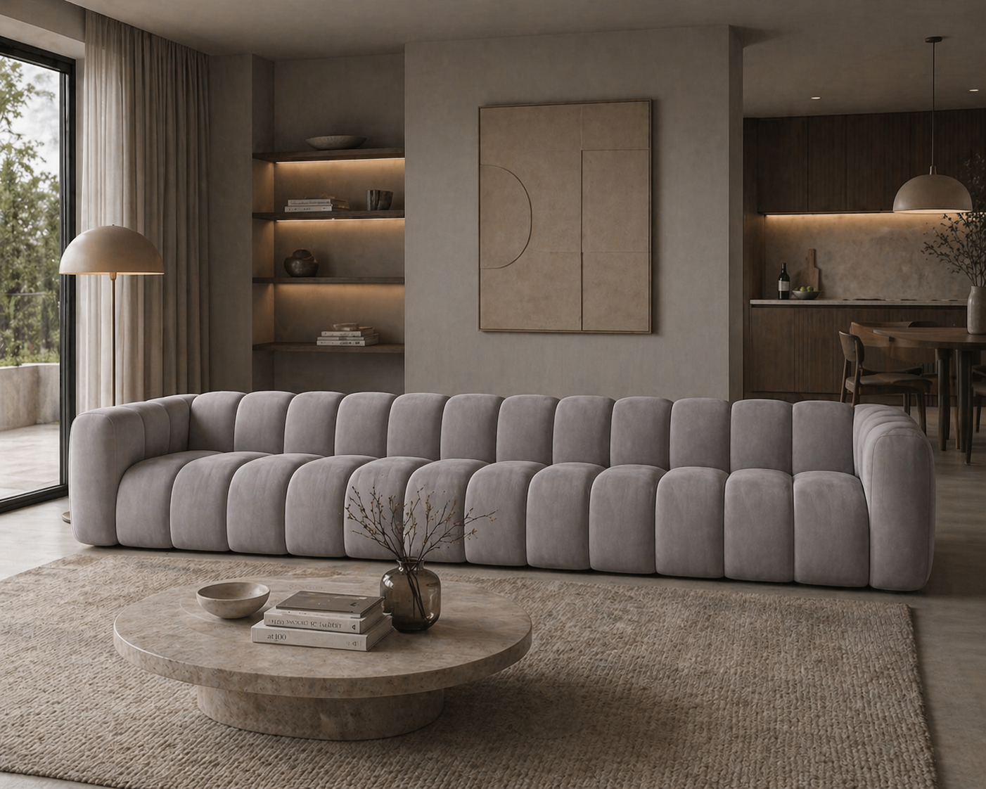 Nowoczesna sofa modułowa tapicerowana Arand SL+S+S+SP