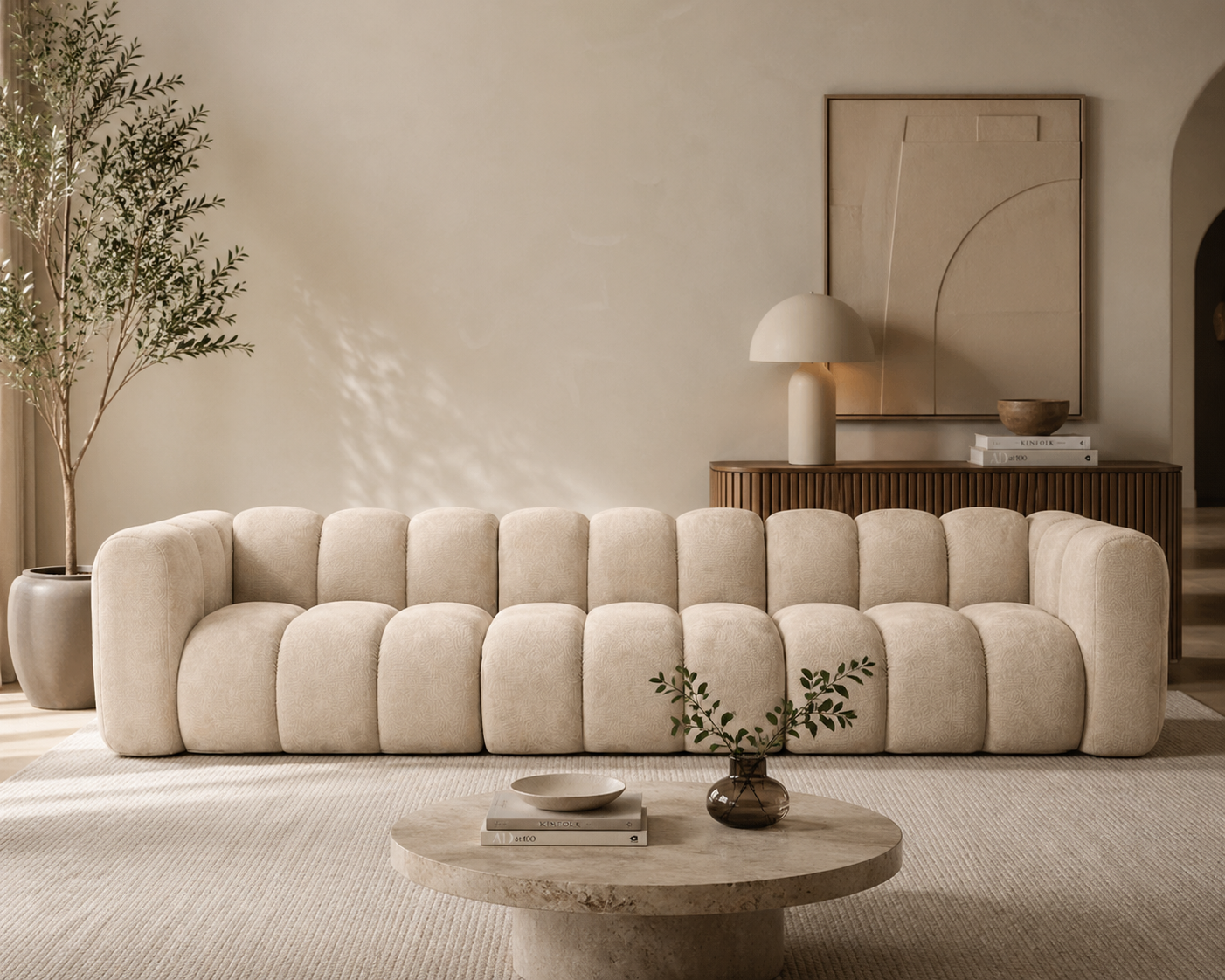 Sofa Pikowana Modułowa Tapicerowana Arand SL+S+SP - Duża Kanapa Do Salonu