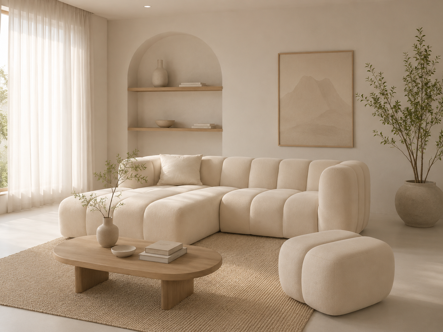 Narożna sofa modułowa tapicerowana Arand SZL+SP