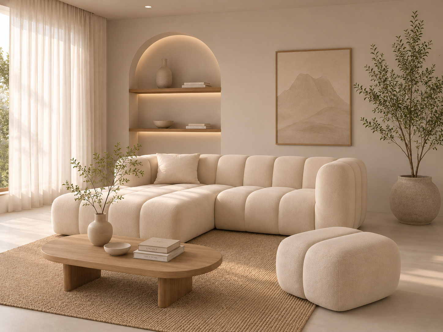 Narożna sofa modułowa tapicerowana Arand SZL+SP