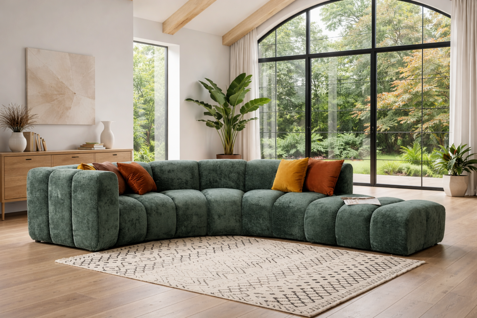 Nowoczesna sofa narożna modułowa tapicerowana Arand RL+R+P