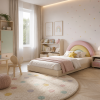 Rosnące Łóżko Dziecięce Rainbow Tęcza Legs Basic - Bajkowy Design z Tęczowym Zagłówkiem