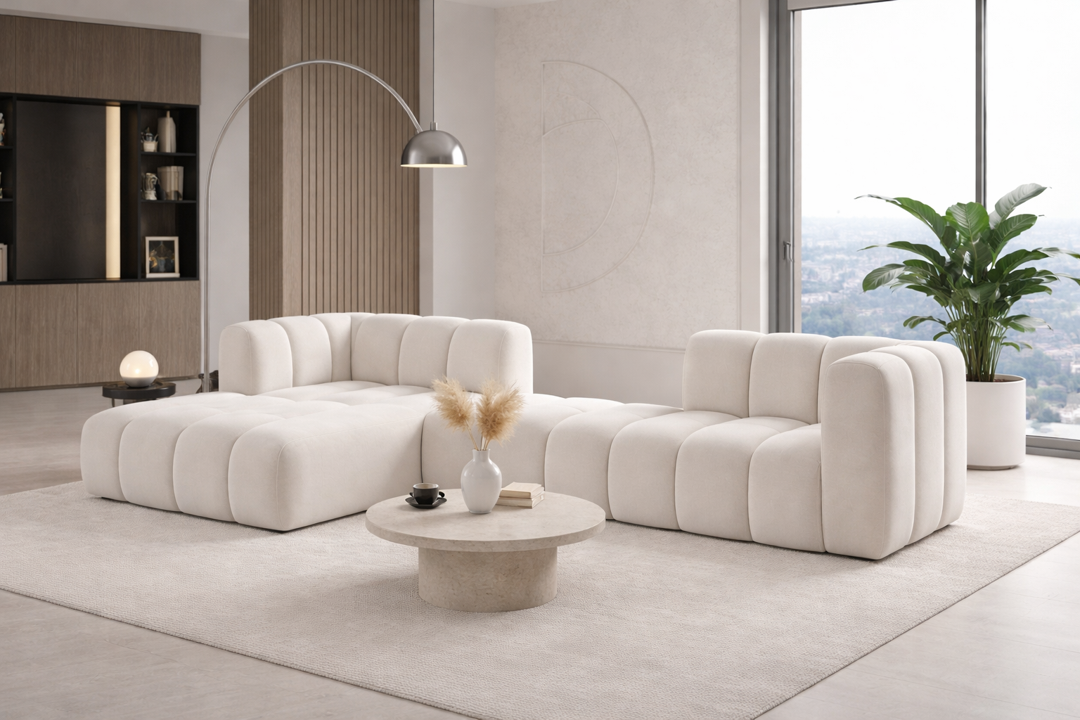 Nowoczesna sofa modułowa tapicerowana Arand SZL+P+SP