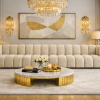 Sofa narożna modułowa tapicerowana kształt "U" Arand S+RS+S+RS+S