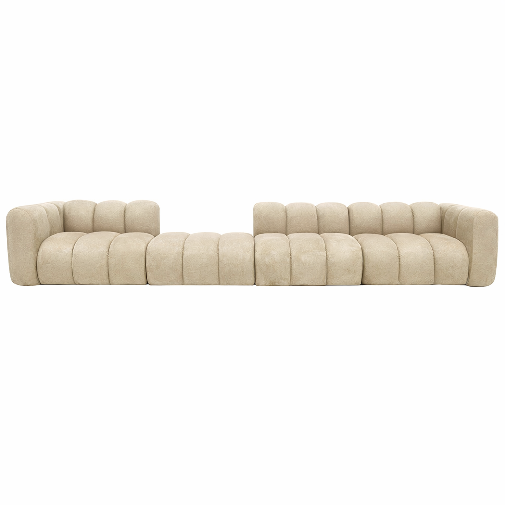 Nowoczesna pikowana sofa modułowa tapicerowana Arand SL+P+S+SP