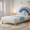 Rosnące Łóżko Dziecięce Rainbow Tęcza Legs Basic - Bajkowy Design z Tęczowym Zagłówkiem