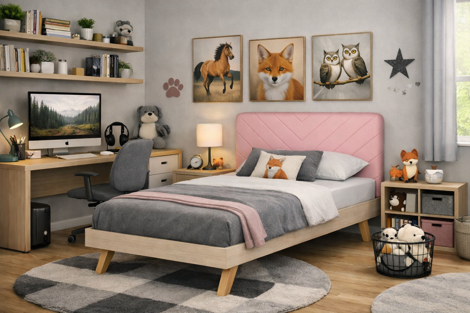 Rosnące Łóżko Dziecięce Stitch Jodełka Legs Basic - Skandynawski Styl