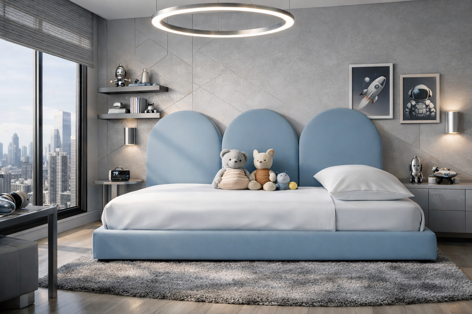 Rosnące Łóżko Dziecięce Sofa Legs Texti – Stylowa Sofa z Tapicerowanymi Panelami