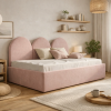 Młodzieżowe Łóżko Sofa Box Texti - Z Panelami Ściennymi i Pojemną Skrzynią