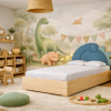 Łóżko Dziecięce Dino Box Basic - Łóżko Z Pojemnikiem I Zagłówkiem W Kształcie Dinozaura