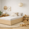Łóżko Dziecięce Sofa Box Basic - Minimalistyczne Drewniane Łóżko Z Pojemnikiem Bez Zagłówka