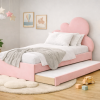 Łóżko Dziecięce Double Bed Chmurka - Podwójne Łóżko Tapicerowane Z Wysuwaną Szufladą Spania