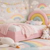 Łóżko Dziecięce Tęcza Double Bed - Podwójne Łóżko Tapicerowane Z Wysuwaną Szufladą Spania