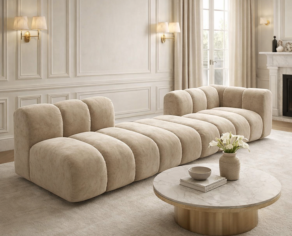 Sofa Modułowa Tapicerowana Arand S+P+SP – Duża Trzyelementowa Kanapa Do Salonu