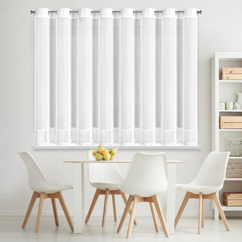 Firana gotowa Katrina biała 350 X 150 CM – rozjaśnia wnętrze