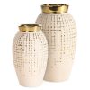 Wazon ceramiczny Kena (02) kremowy O 19 X 33 CM – na kwiaty i dekoracje