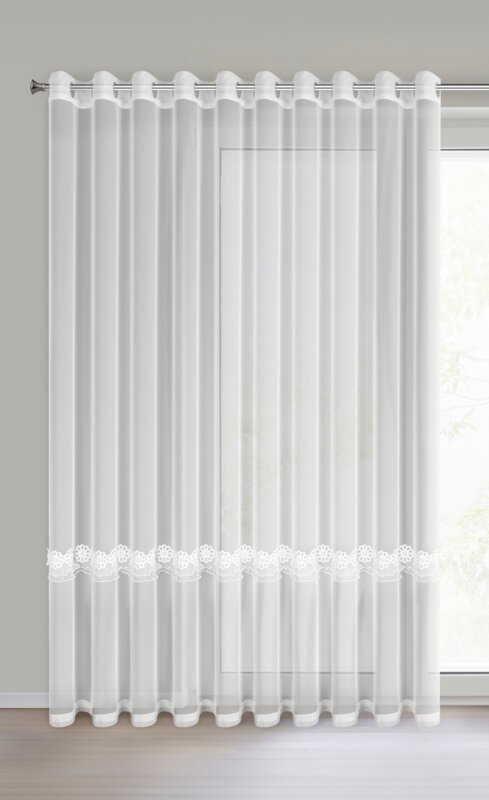 Firana gotowa ISOLA biała 350 X 250 cm – rozjaśnia wnętrze