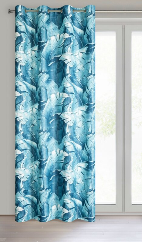 Zasłona gotowa Lizbona niebieska 140 X 250 cm – zapewnia półmrok