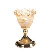 Świecznik ceramiczny Luisa złoty O 13 X 21 CM – dodaje subtelnego blasku