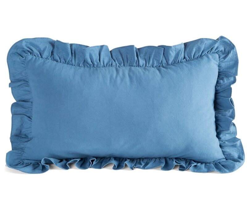 Poszewka bawełniana Falbanka granatowa 30 X 50 cm – 100% bawełna