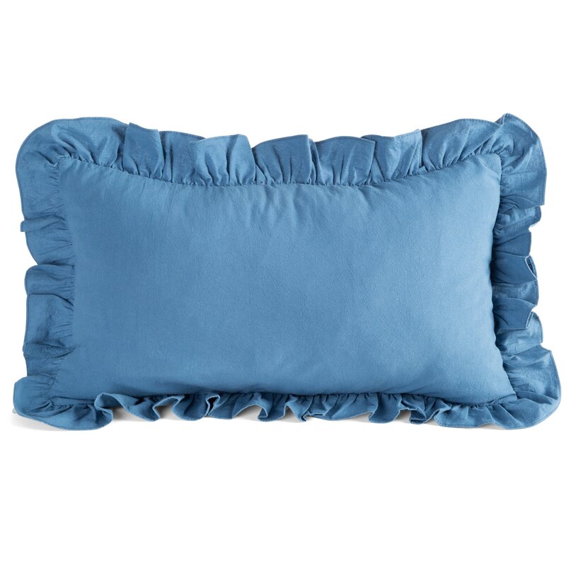 Poszewka bawełniana Falbanka granatowa 30 X 50 cm – 100% bawełna