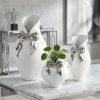 Wazon ceramiczny Akira biały O 14 X 19 cm – na kwiaty i dekoracje