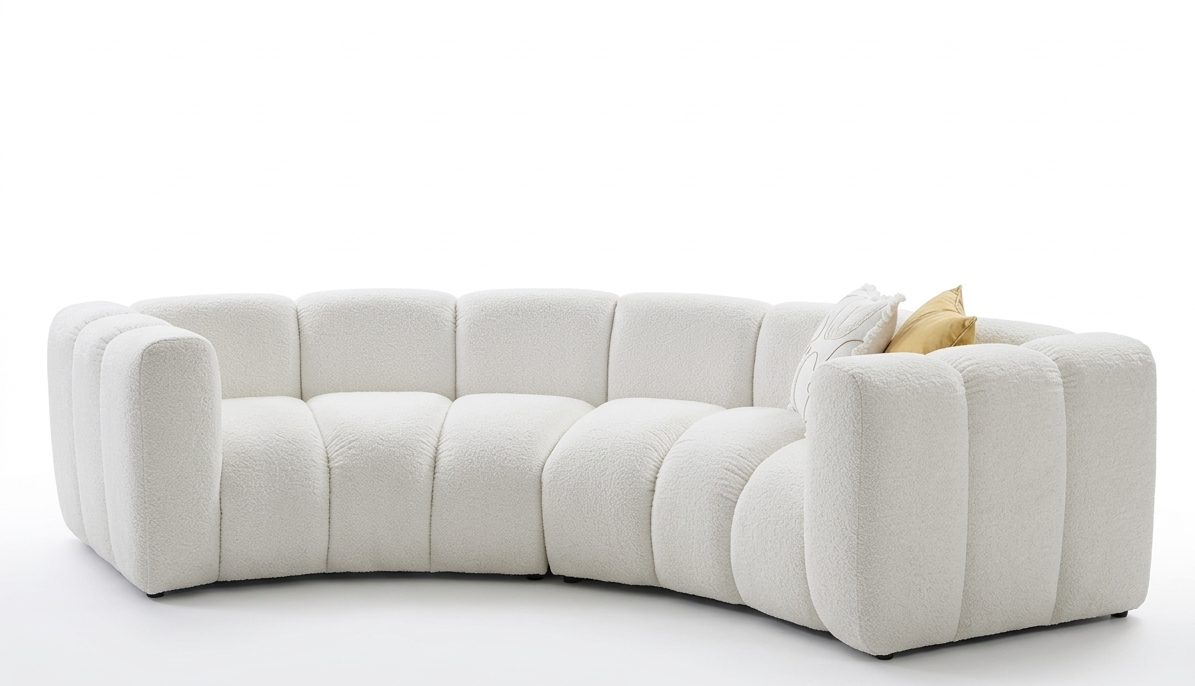 Półokrągła sofa modułowa tapicerowana Arand RL+RP