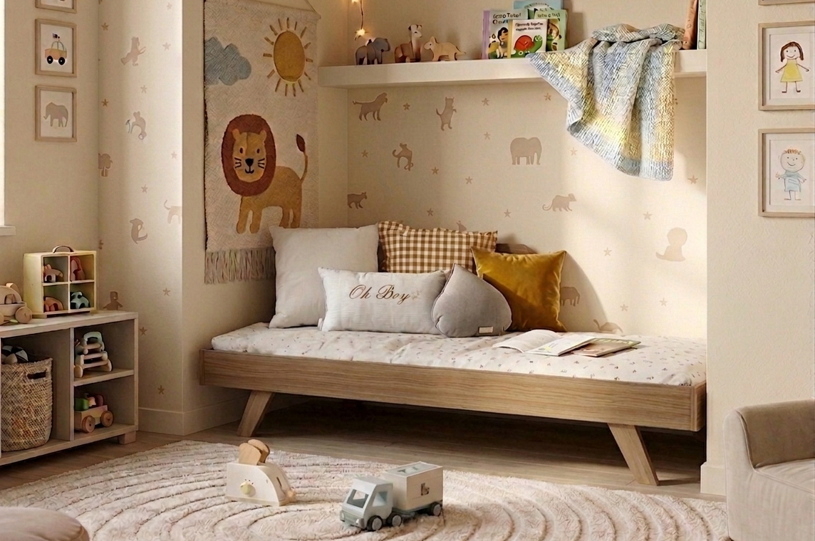Łóżko Dziecięce Sofa Legs Basic - Minimalistyczne Łóżko Rosnące Przypodłogowe Na Nóżkach