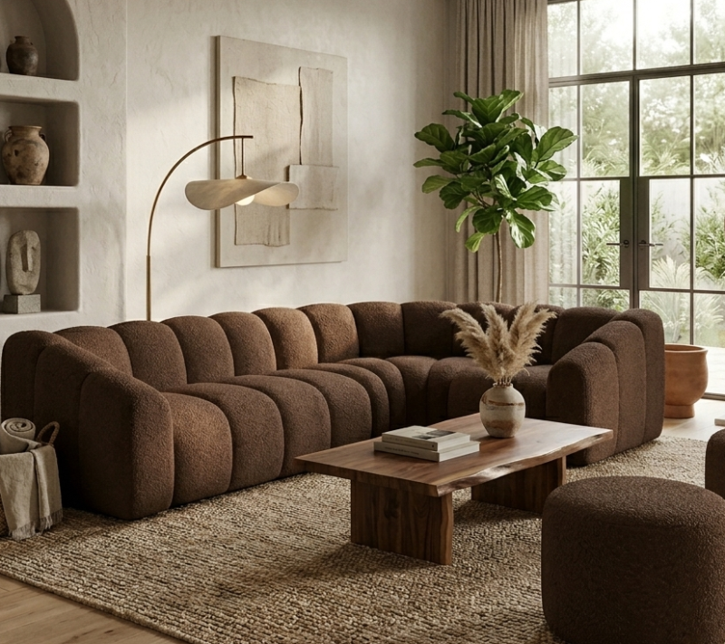 Sofa Modułowa Tapicerowana Arand Line SL4+RS+SP - Nowoczesny Narożnik Do Salonu