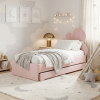 Łóżko Dziecięce Double Bed Chmurka - Podwójne Łóżko Tapicerowane Z Wysuwaną Szufladą Spania