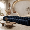 Nowoczesna Pikowana Sofa Modułowa Arand Line SL+S+S+SP - Duża Tapicerowana Kanapa 410 cm do Salonu