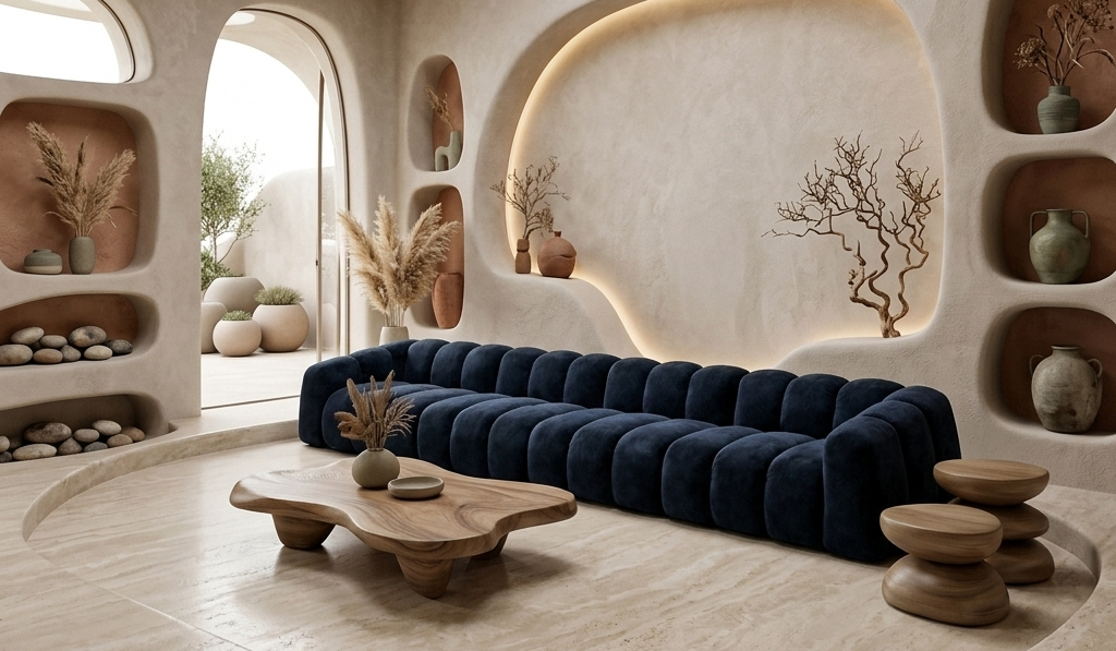 Nowoczesna Pikowana Sofa Modułowa Arand Line SL+S+S+SP - Duża Tapicerowana Kanapa 410 cm do Salonu