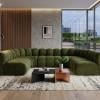 Sofa narożna modułowa tapicerowana kształt "U" Arand S+RS+S+RS+S
