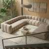 Sofa modułowa tapicerowana kształt "U" Arand SL+S+RS+S+RS+S+P