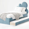 Łóżko Dziecięce Double Bed Chmurka - Podwójne Łóżko Tapicerowane Z Wysuwaną Szufladą Spania