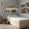 Łóżko Dziecięce Sofa Box Basic - Minimalistyczne Drewniane Łóżko Z Pojemnikiem Bez Zagłówka