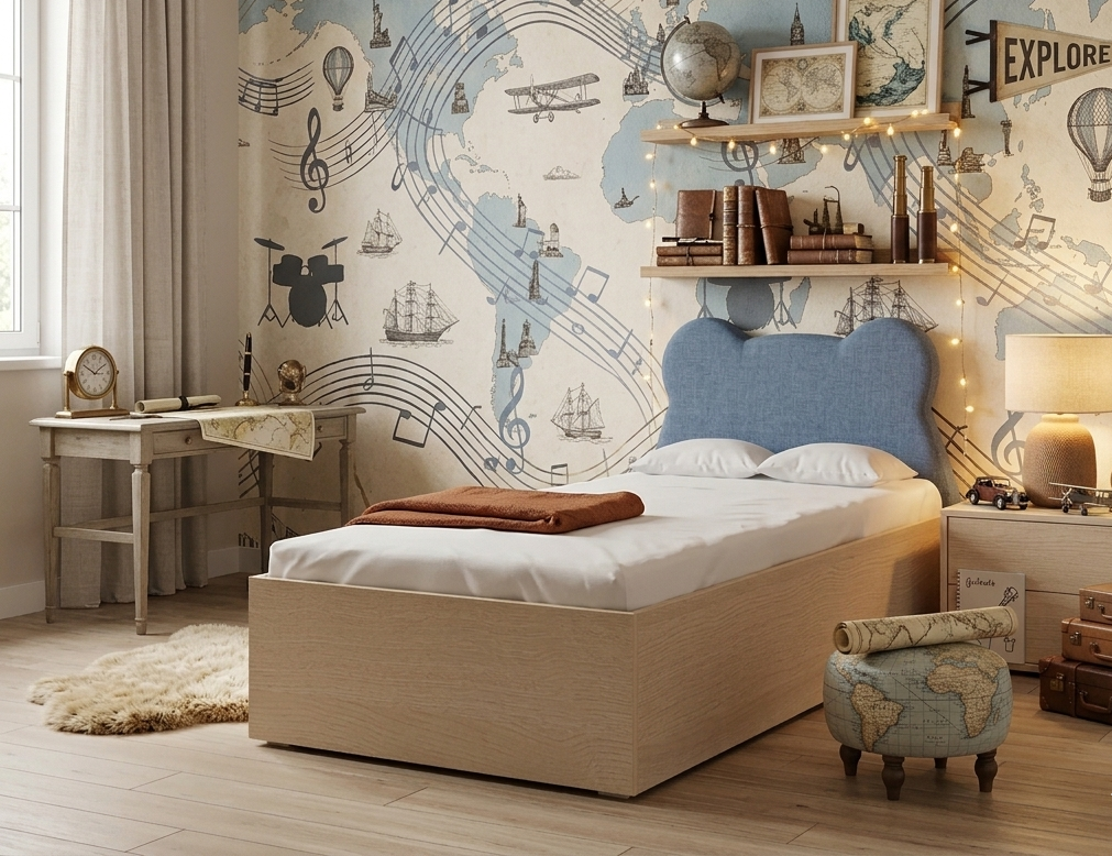 Łóżko Dziecięce Miś Teddy Box Basic - Przytulny Design z Praktycznym Pojemnikiem