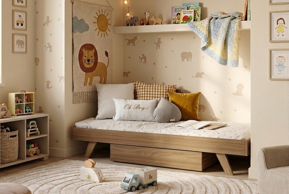 Łóżko Dziecięce Sofa Legs Basic - Minimalistyczne Łóżko Rosnące Przypodłogowe Na Nóżkach