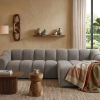 Narożna Sofa Modułowa Tapicerowana Arand Line SZL+SP4 - Nowoczesny Pikowany Narożnik Z Szezlongiem