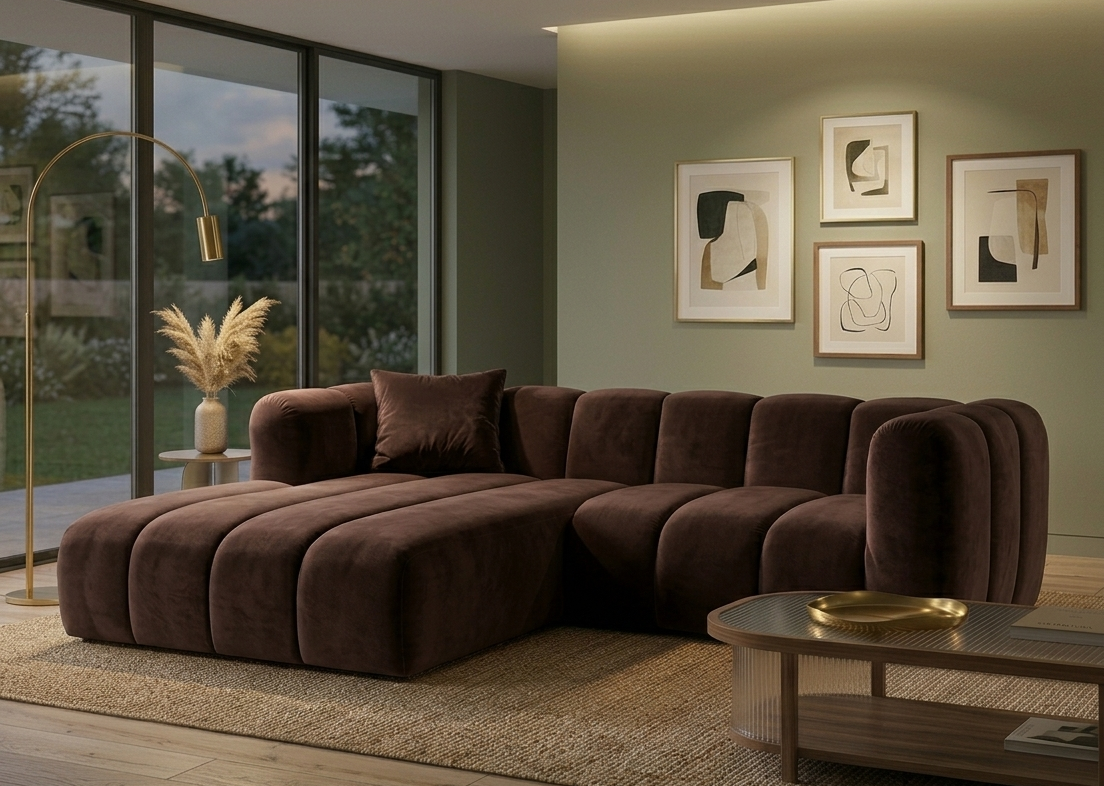 Narożna sofa modułowa tapicerowana Arand SZL+SP