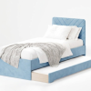 Łóżko Dziecięce Double Bed Stitch - Podwójne Łóżko Tapicerowane Z Wysuwaną Szufladą Spania