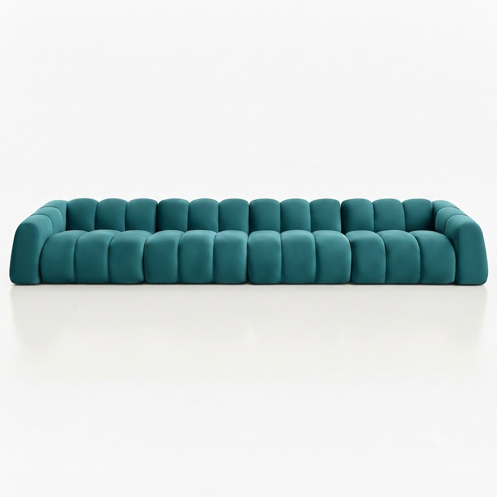 Nowoczesna Pikowana Sofa Modułowa Arand Line SL+S+S+SP - Duża Tapicerowana Kanapa 410 cm do Salonu